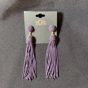 Noir Tassel Earrings (Navy Blue)